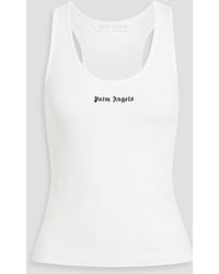 Palm Angels - Embroidered Cotton-blend Jersey Tank - Lyst