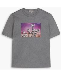 Canali - T-shirt aus baumwoll-jersey mit print - Lyst