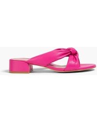 Stuart Weitzman - Playa 35 Knotted Leather Mules - Lyst