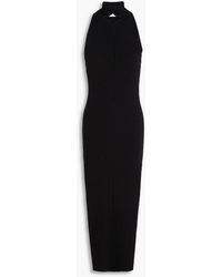 Courreges - Maxikleid aus rippstrick mit cut-outs - Lyst