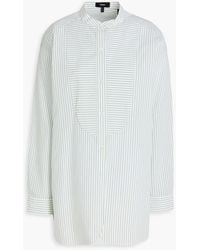 Theory - Striped Cotton-Blend Poplin Shirt - Lyst