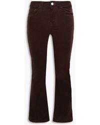 FRAME - Le crop mini boot cropped bootcut-hose aus cord aus einer baumwollmischung - Lyst