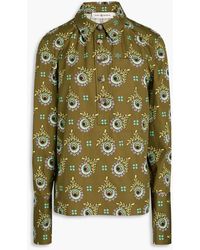 Tory Burch - Printed Cotton-poplin Shirt - Lyst