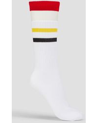 JW Anderson - Striped Ribbed Cotton-blend Socks - Lyst