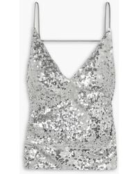 Commission - Stella Cutout Sequined Tulle Camisole - Lyst
