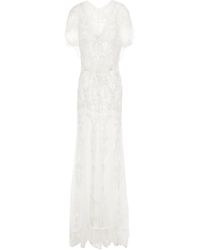 Jenny Packham Honey Layered Embellished Tulle Bridal Gown - White