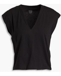 FRAME - Le High Rise Pima Cotton-jersey T-shirt - Lyst