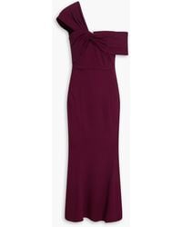 Roland Mouret - One-Shoulder Twisted Cady Midi Dress - Lyst