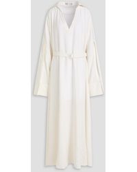 Palmer//Harding - Integrity Belted Lyocell And Linen-Blend Twill Maxi Dress - Lyst