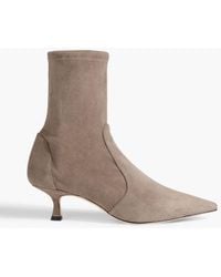 Stuart Weitzman - Ankle boots "naomi 50" aus veloursleder - Lyst