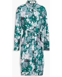 Diane von Furstenberg - Prita Floral-print Crepe De Chine Shirt Dress - Lyst