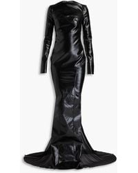 Rick Owens - Coated Cotton-blend Maxi Gown - Lyst