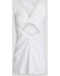 Rosetta Getty - Twisted Cutout Cotton-jersey Top - Lyst