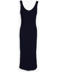Giuliva Heritage - Ines Pointelle-knit Cotton Midi Dress - Lyst