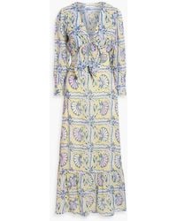Antik Batik - Hupa Cutout Printed Cotton-voile Maxi Dress - Lyst