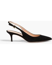 Gianvito Rossi - Suede Slingback Pumps - Lyst