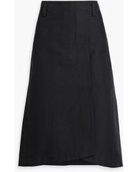 Tibi - Wrap-effect Cotton Skirt - Lyst