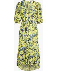 Diane von Furstenberg - Printed Crepe Midi Dress - Lyst