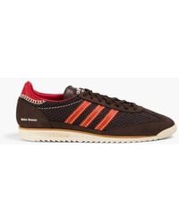 adidas Originals - Sl 72 Suede And Mesh Sneakers - Lyst
