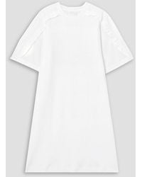 See By Chloé - Poplin-paneled Ruffled Cotton-jersey Mini Dress - Lyst