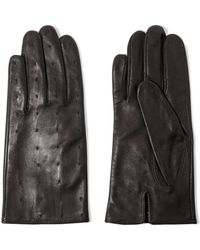 Sandro Stitched Leather Gloves - Black
