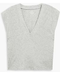 FRAME - Le Mid Rise V Pima Cotton-jersey T-shirt - Lyst
