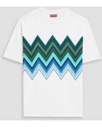 Missoni - Printed Cotton-Jersey T-Shirt - Lyst