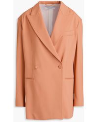 Another Tomorrow - Double-breasted Crepe Blazer - Lyst