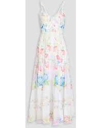 Charo Ruiz - Iraso Floral-Print Cotton-Blend Voile Midi Dress - Lyst