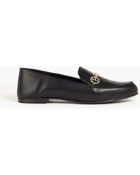Claudie Pierlot - Adelia Chain-embellished Leather Loafers - Lyst