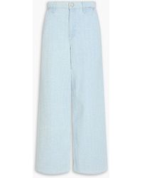 Rag & Bone - Sofie Distressed High-rise Wide-leg Jeans - Lyst