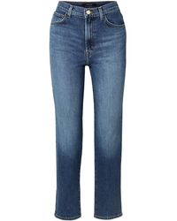 J Brand Jules High-rise Straight-leg Jeans - Blue