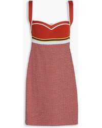 Marni - Ribbed And Jacquard-knit Mini Dress - Lyst