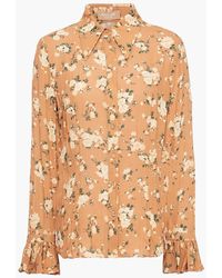Michael Kors - Floral-print Silk Crepe De Chine Shirt - Lyst