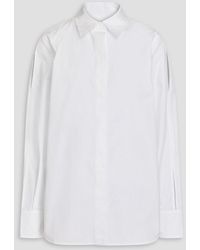 Helmut Lang - Slash Cutout Cotton-poplin Shirt - Lyst