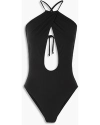 Leslie Amon - Olympia neckholder-badeanzug mit cut-outs - Lyst
