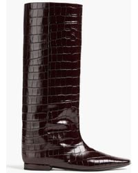 Loulou de Saison - Ellie Croc-Effect Leather Boots - Lyst