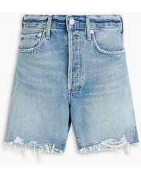 Citizens of Humanity - Marlow Distressed Denim Shorts - Lyst