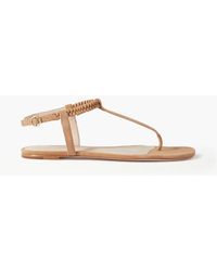 Porte & Paire - Sandalen aus veloursleder mit flechtdetails - Lyst