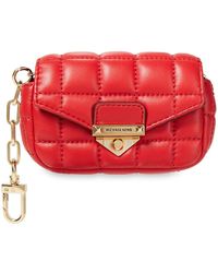 MICHAEL Michael Kors Quilted Leather Charm - Red