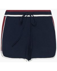 The Upside - Chelsea Pierre Striped Cotton-blend Shorts - Lyst