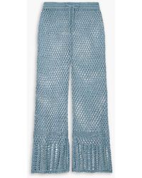 Cult Gaia - Iriel Crochet-knit Flared Pants - Lyst