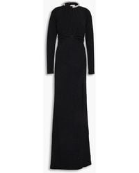 Rebecca Vallance - Simone robe aus crêpe mit metallic-effekt und cut-outs - Lyst