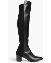 Stuart Weitzman - Gillian Leather And Neoprene Over-the-knee Boots - Lyst