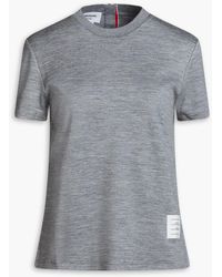 Thom Browne - Appliquéd Stretch-cotton And Silk-blend Jersey T-shirt - Lyst