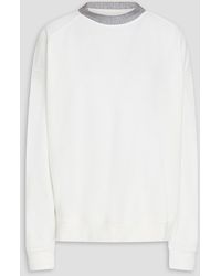 Brunello Cucinelli - Bead-Embellished French Cotton-Terry Sweatshirt - Lyst