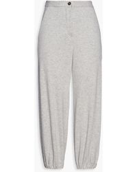 Brunello Cucinelli - Mélange Cashmere And Cotton-blend French Terry Track Pants - Lyst