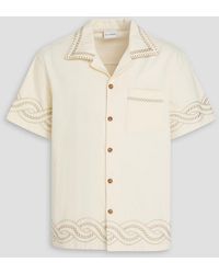 Drole de Monsieur - Embroidered Cotton-Twill Shirt - Lyst