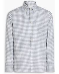 Officine Generale - Hemd "arsene" aus baumwoll-twill mit gingham-karo - Lyst