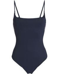 Zimmermann Striped Neoprene Swimsuit Navy - Blue
